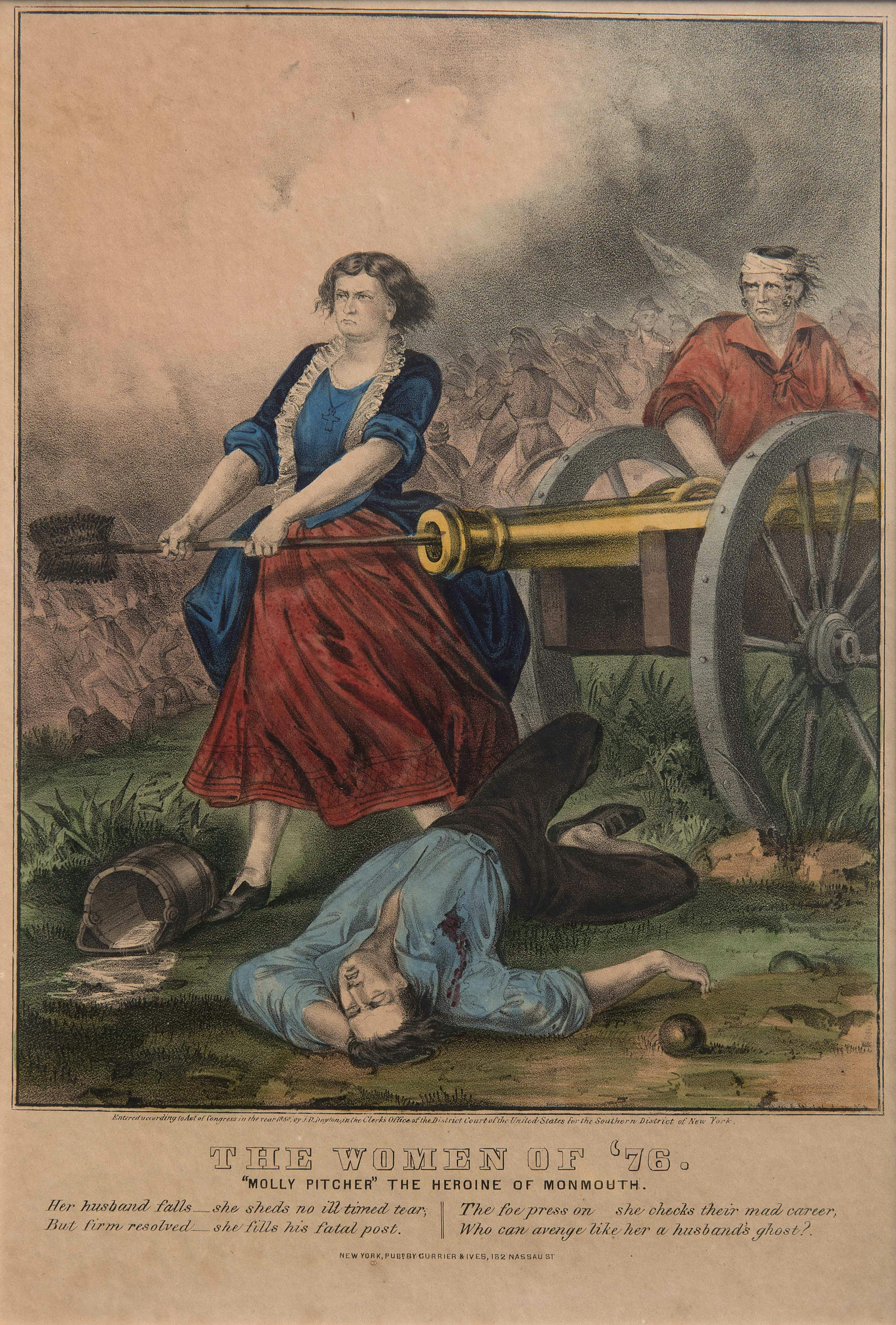 Painting of The Heroine of Monmouth (Molly Pitcher, 1876)
