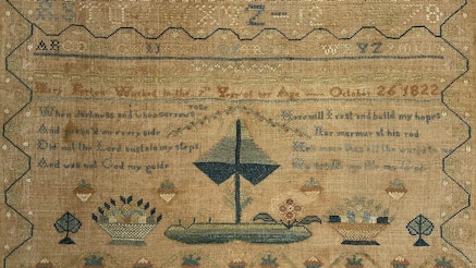 Mary Forten, daughter of James Forten, sewed this sampler.