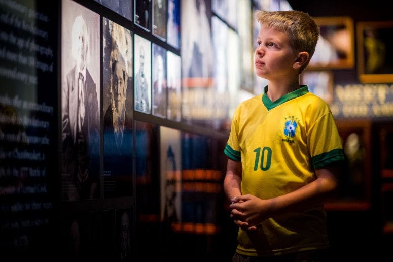 Photo of child at an exhibit