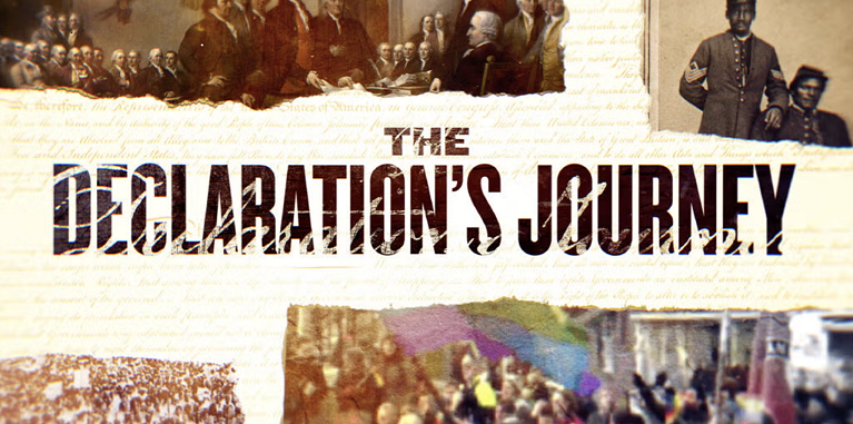 Graphic that reads The Declaration's Journey