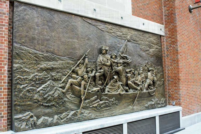 Image 090120 Washington Crosses Delaware Bas Relief