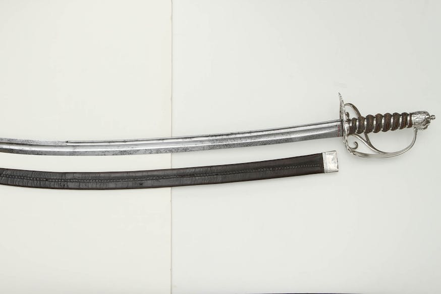This image shows a Sword and British Officers Saber.