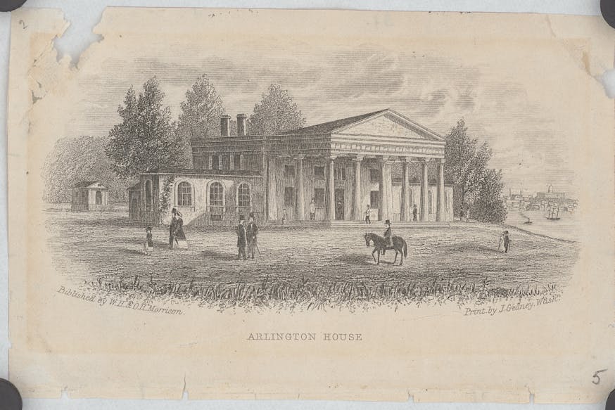 Arlington House circa 1868 via Library Of Congress