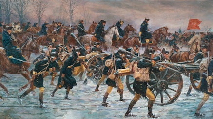 A painting of Victory or Death, Advanced on Trenton