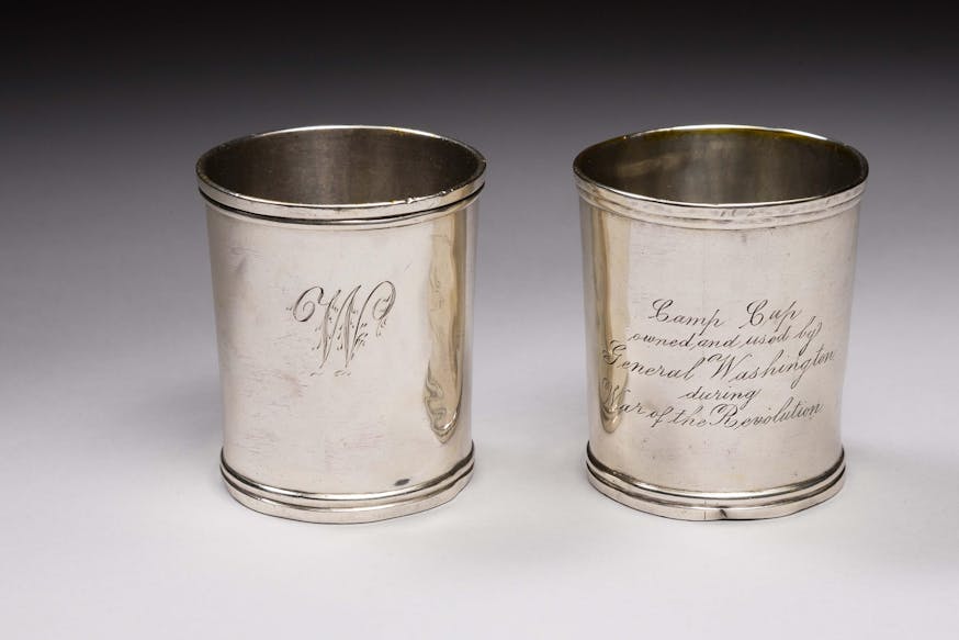 Image 091120 George Washington Camp Cups Silver Camp Cups