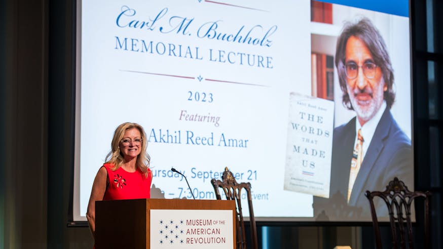 Karen Buchholz introduces the 2023 Carl M. Buchholz Memorial Lecture.