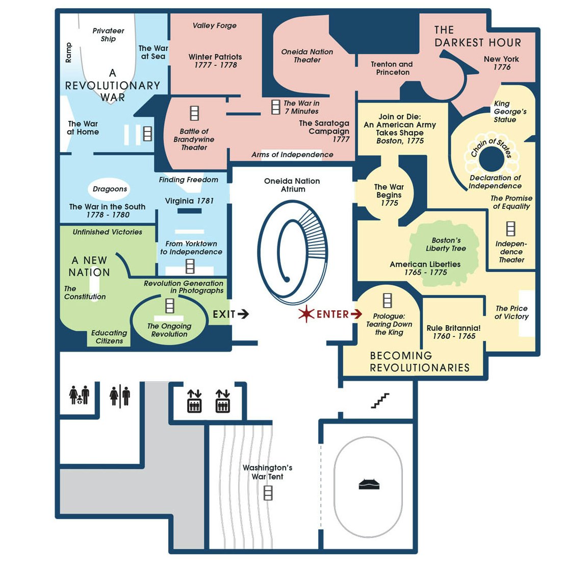 Plan Your Visit Map Of The Museum Museum Of The American Revolution
