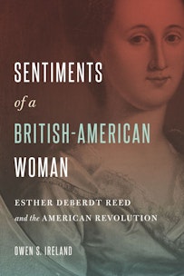 Sentiments Of A British American Woman by Owen Ireland book cover featuring a portrait of Esther de Bert Reed.
