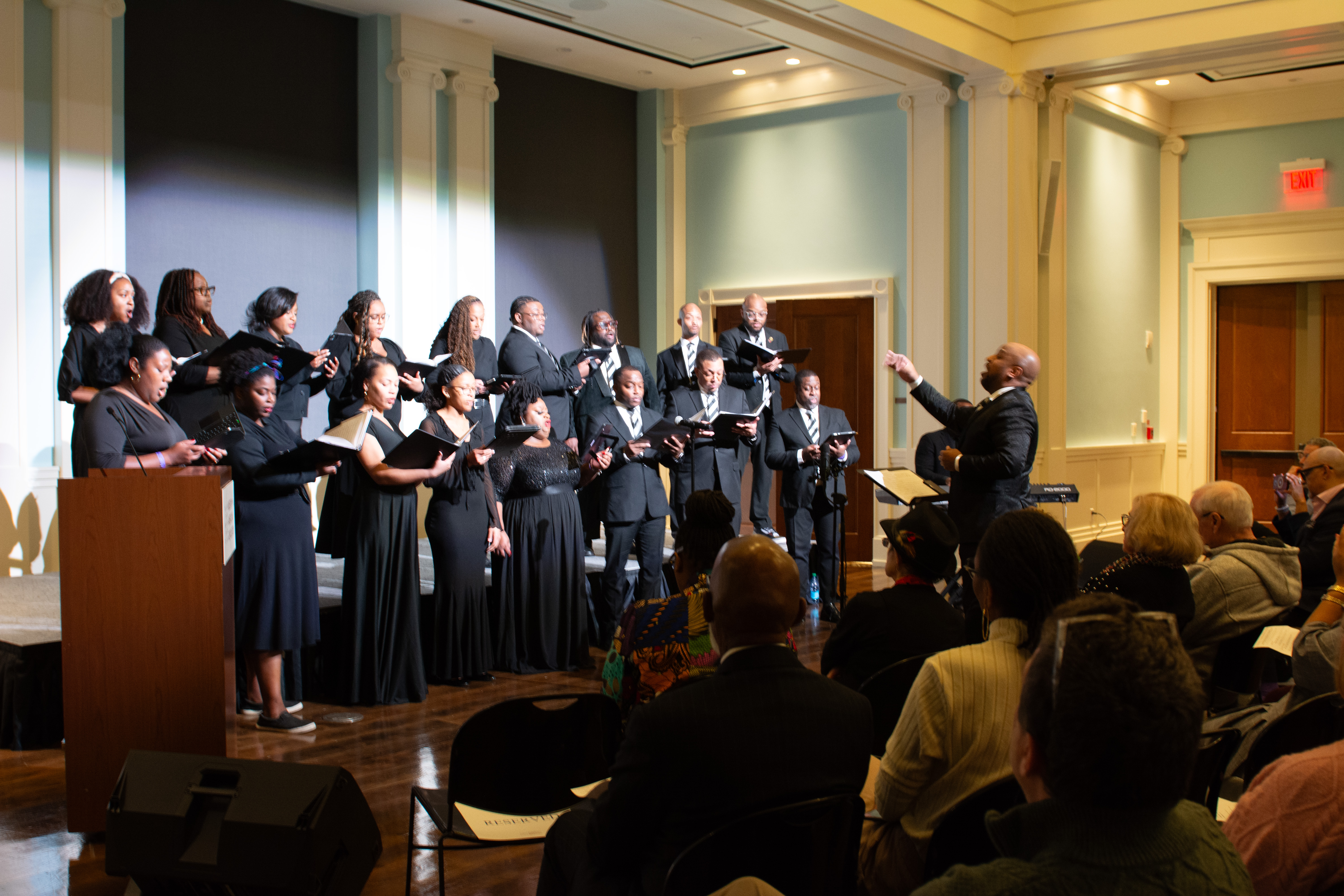 The Jeremy Winston Chorale performs for an audience
