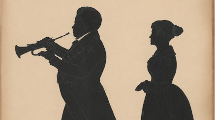 Silhouettes of Francis Johnson and his wife Helen  courtesy of The Met.