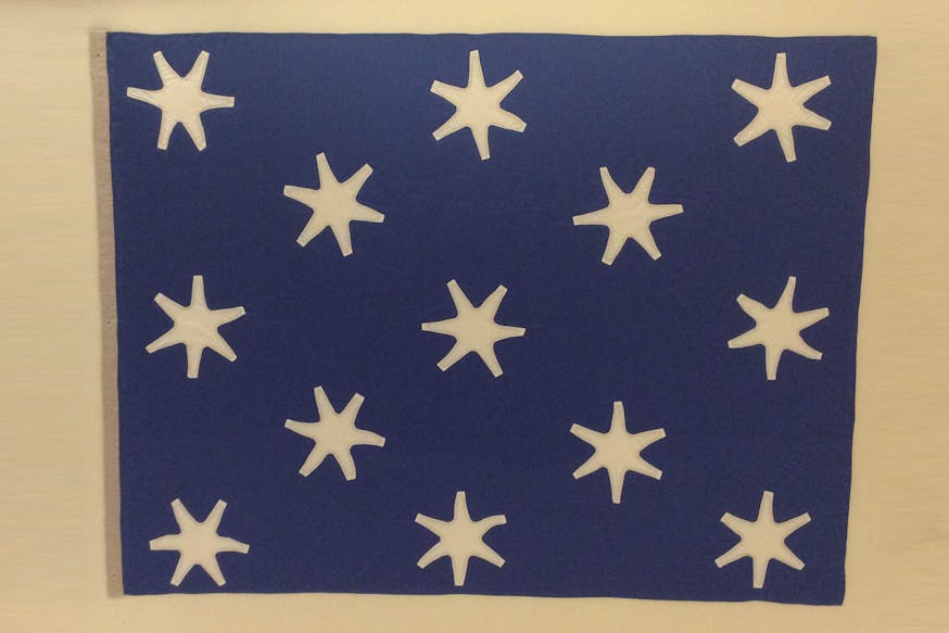 Image 120320 Collections Astronaut John Glenns Revolutionary War Flag