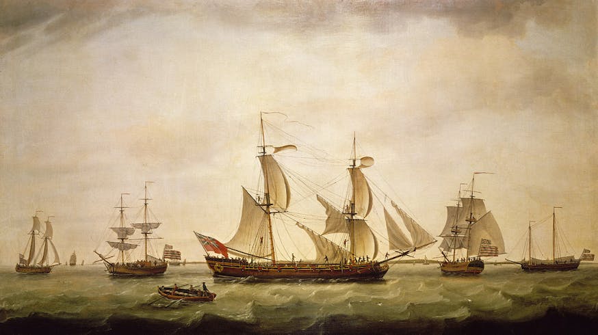 American Sailing Vessel 1778 Courtesy National Maritime Museum Royal Museums