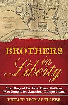 Book cover for Brothers in Liberty features the book title in yellow on a red background in the middle of the cover with the subtitle right below in white.