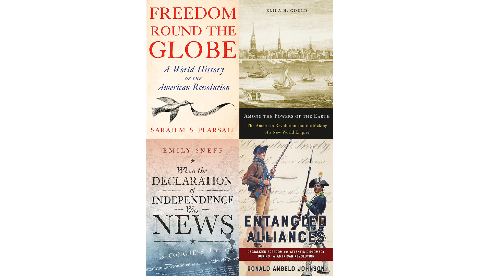 The covers of four books on the reading list