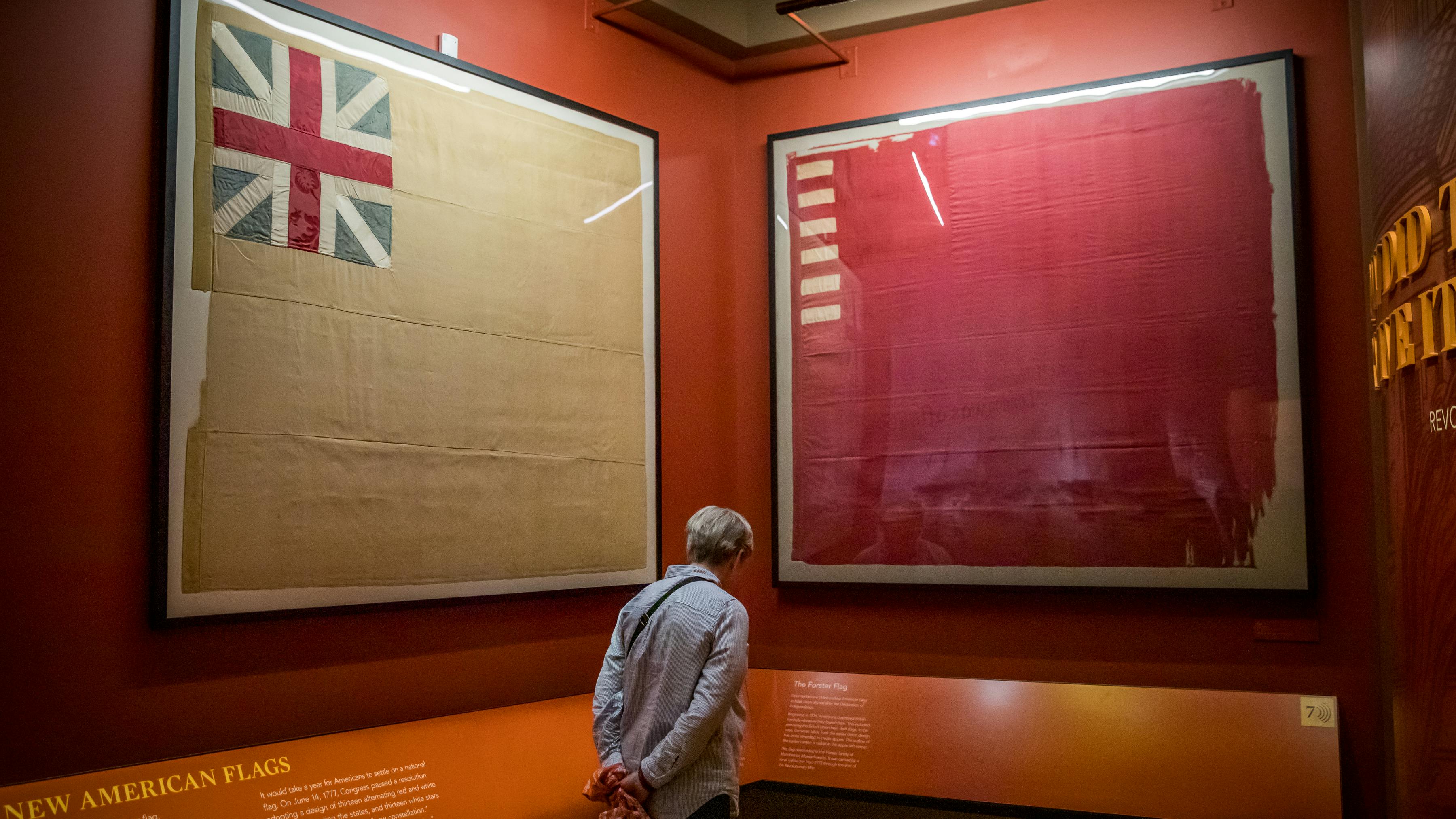 Historic 13-star flags at the Museum of the American Revolution - WHYY