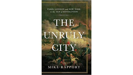 This image shows the book cover of The Unruly City by Mike Rapport.