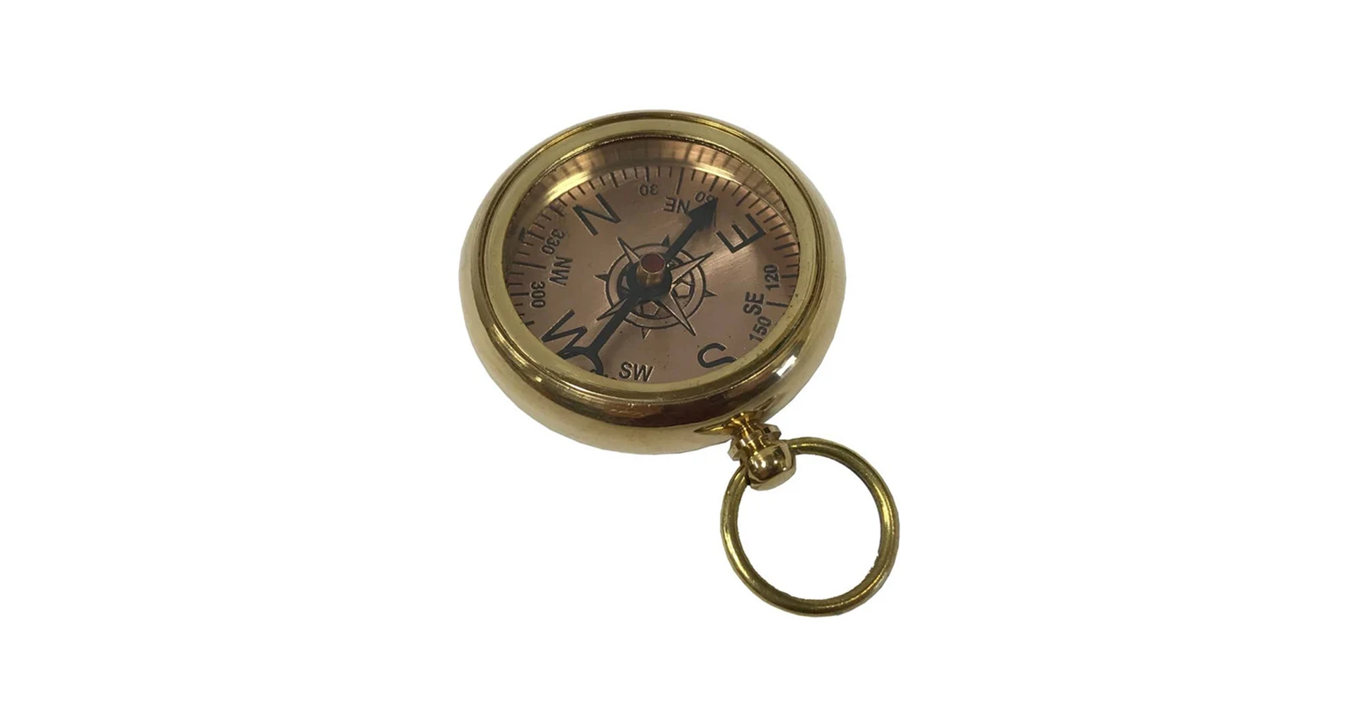 A brass compass