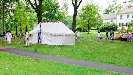 The Museum's replicas of George Washington's tents set up at Morristown National Historical Park in New Jersey.