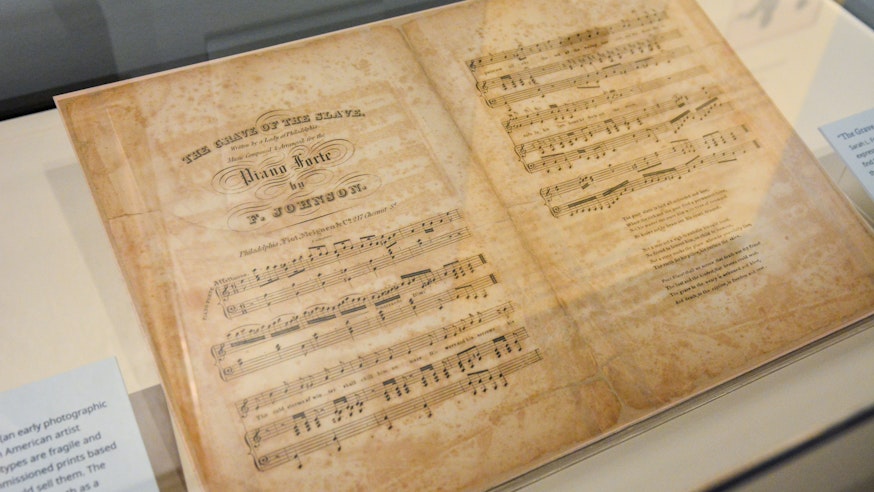 The Grave of the Slave sheet music by Francis Johnson based on a poem written by Charlotte L. Forten.