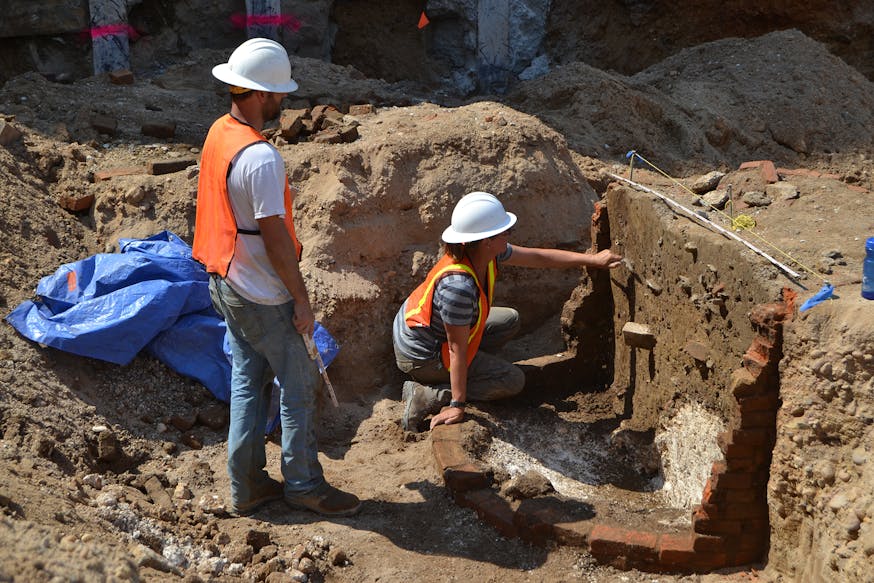 Archaeological dig at the Museum