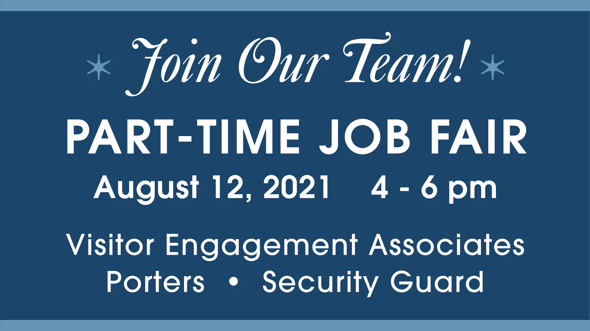Part Time Job Fair August 2021